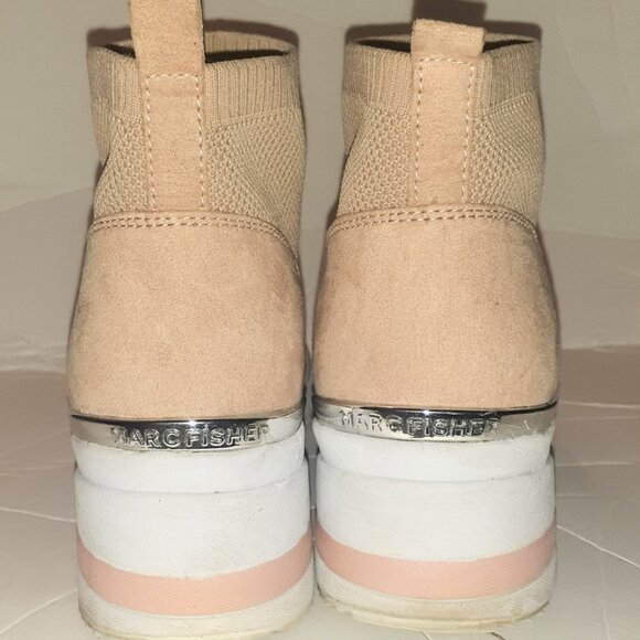 Marc Fisher MFMuscle Pink High Top Sneakers Women's Ultra Comfort Casual Sneaker - Picture 4 of 9